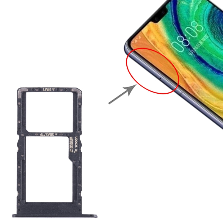 For Huawei Enjoy 60 SIM + SIM / Micro SD Card Tray (Black) by buy2fix