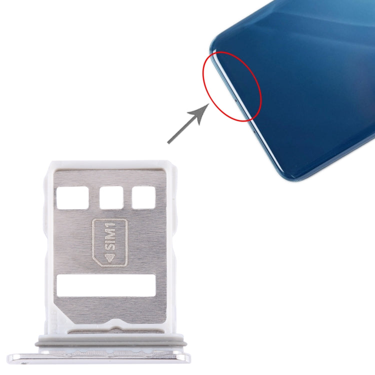 For Huawei P60 Art SIM + NM Card Tray (Silver) by buy2fix