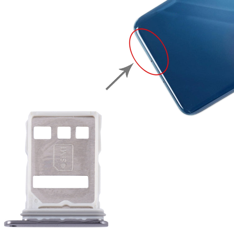 For Huawei P60 SIM + NM Card Tray (Black) by buy2fix