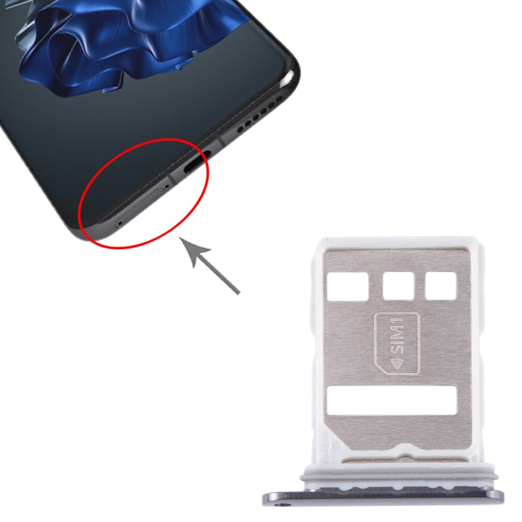 For Huawei P60 Pro SIM + NM Card Tray (Black) by buy2fix
