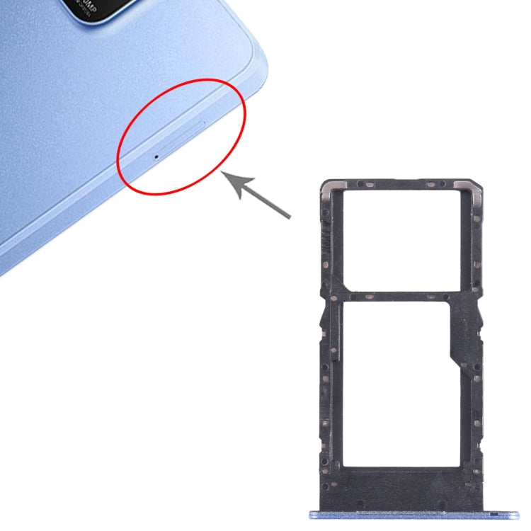 For Huawei Enjoy 50Z SIM + SIM / Micro SD Card Tray (Blue) by buy2fix