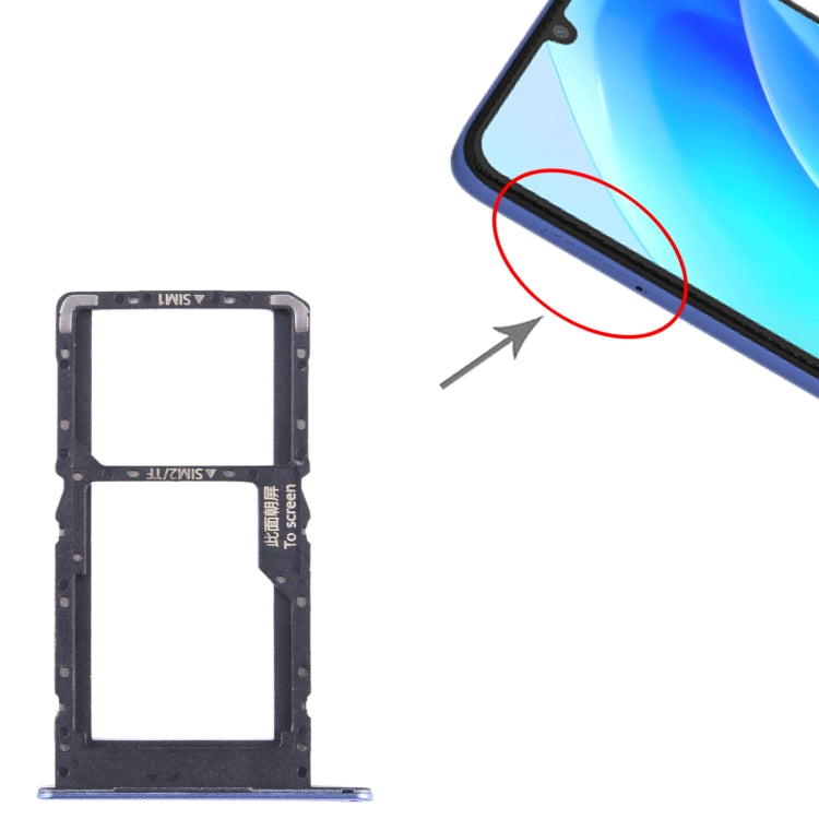 For Huawei nova Y70 SIM + SIM / Micro SD Card Tray (Blue) by buy2fix