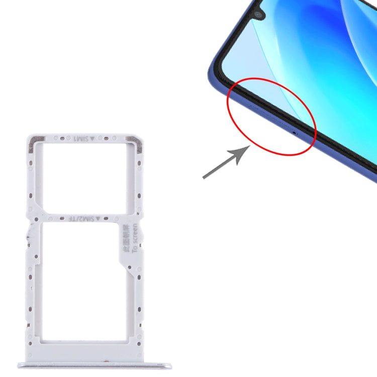 For Huawei nova Y70 SIM + SIM / Micro SD Card Tray (Silver) by buy2fix