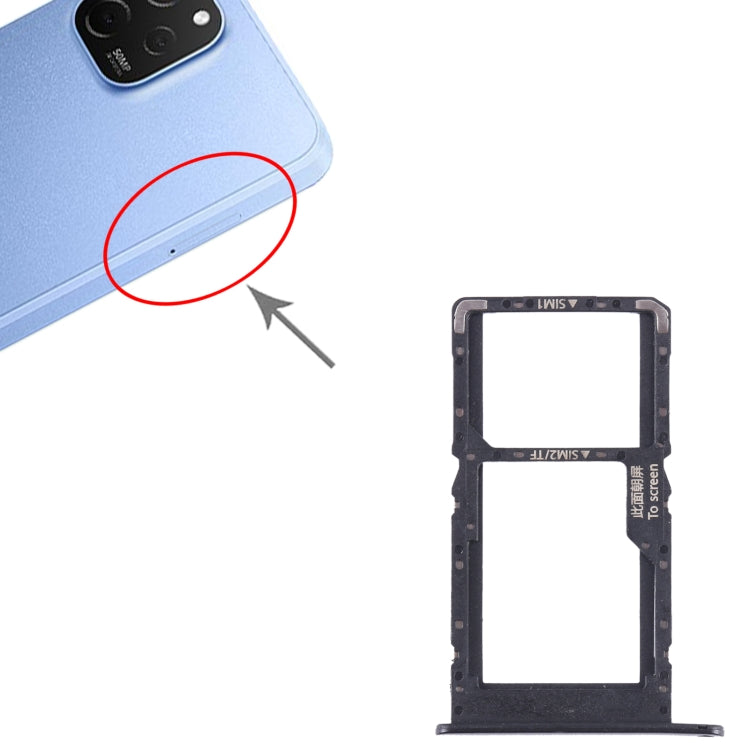 For Huawei Enjoy 50 SIM + SIM / Micro SD Card Tray (Black) by buy2fix