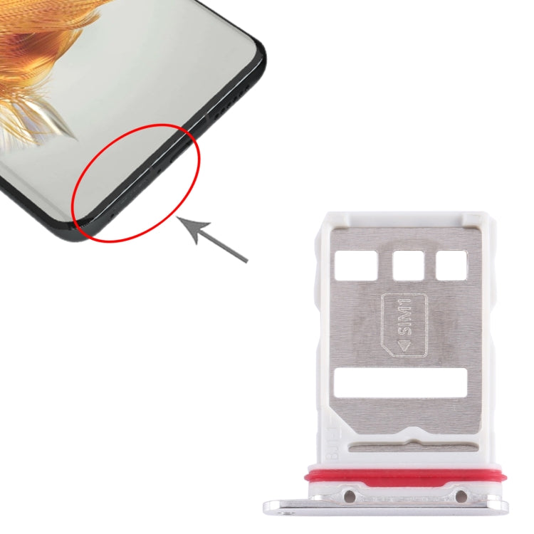 For Huawei Mate 50 Pro SIM Card Tray (Silver) by buy2fix