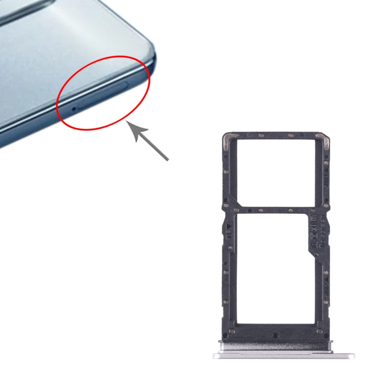 For Honor Play 30 SIM + SIM / Micro SD Card Tray (Silver) by buy2fix