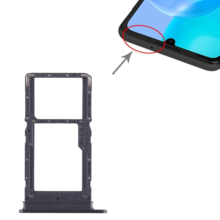 For Honor X5 Plus SIM + SIM / Micro SD Card Tray (Black) by buy2fix