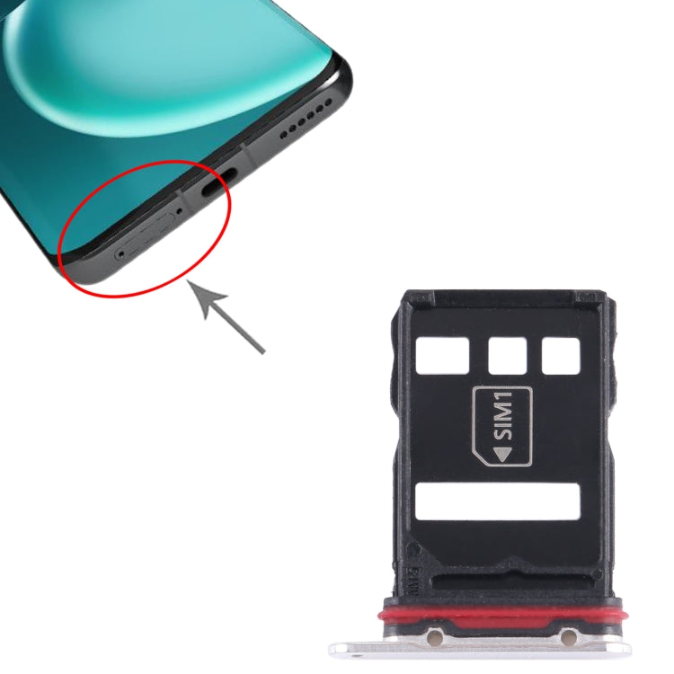 For Honor Magic4 Pro SIM + NM Card Tray (Silver) by buy2fix
