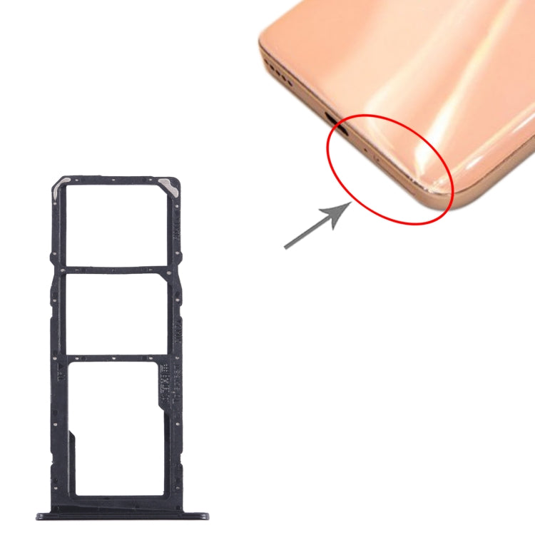 For Honor 20 SE SIM + SIM + Micro SD Card Tray (Black) by buy2fix