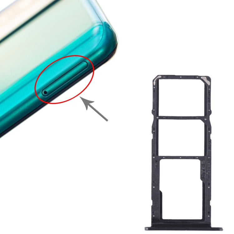 For Honor 10X Lite SIM + SIM + Micro SD Card Tray (Black) by buy2fix