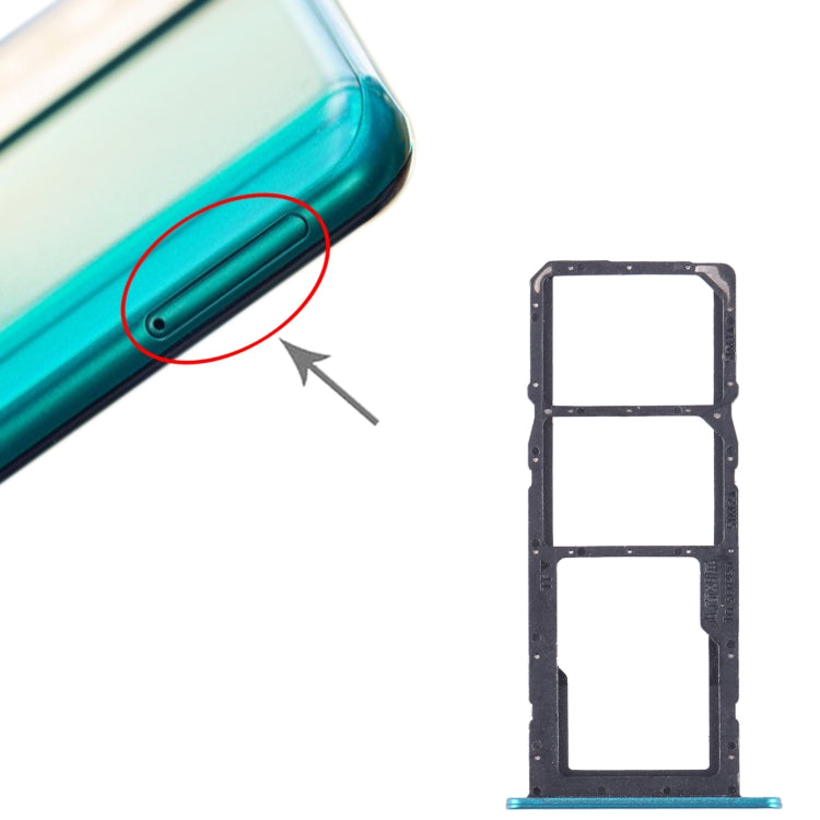 For Honor 10X Lite SIM + SIM + Micro SD Card Tray (Green) by buy2fix