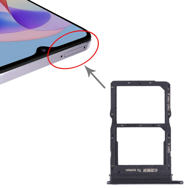 For Honor X10 Pro SIM + SIM / NM Card Tray (Black) by buy2fix