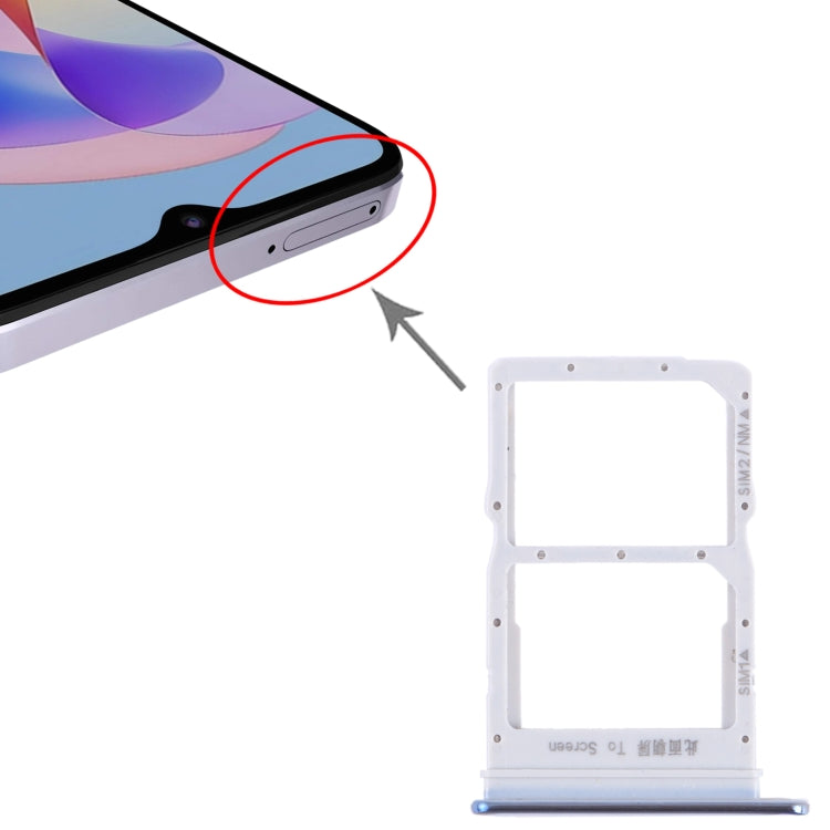 For Honor X10 Pro SIM + SIM / NM Card Tray (Silver) by buy2fix