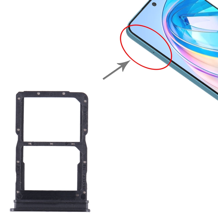 For Honor X8a SIM + SIM Card Tray (Black) by buy2fix
