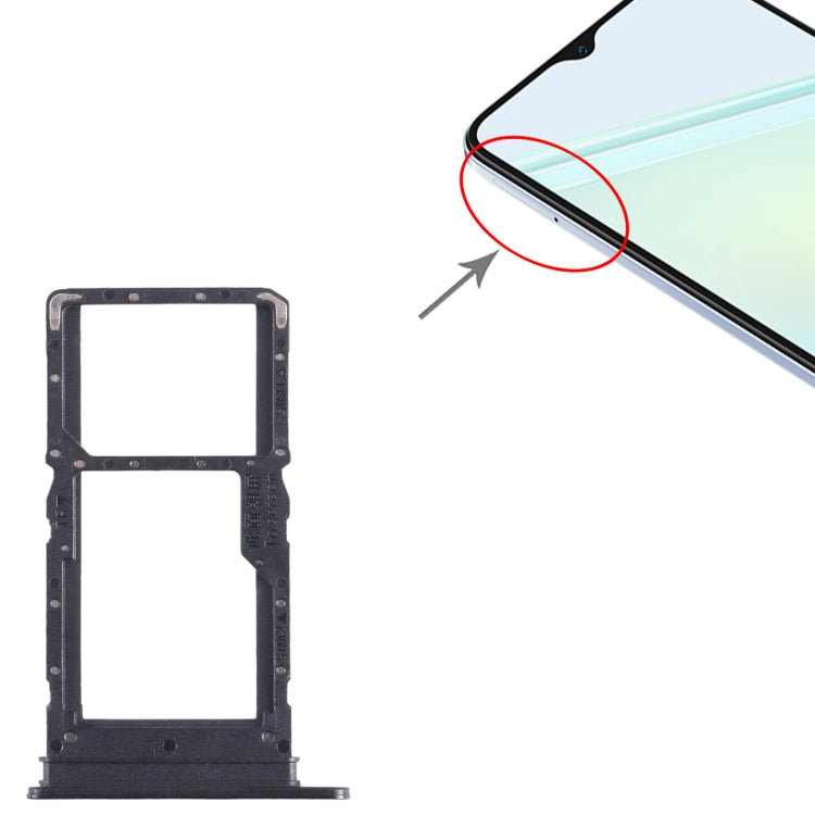 For Honor Play6C SIM + SIM / Micro SD Card Tray (Black) by buy2fix