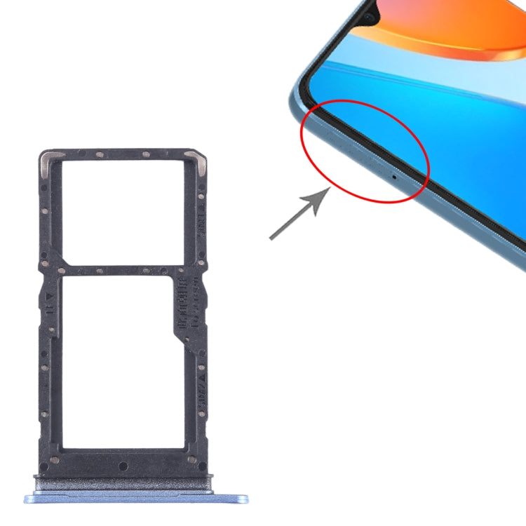 For Honor X6 SIM + SIM / Micro SD Card Tray (Blue) by buy2fix