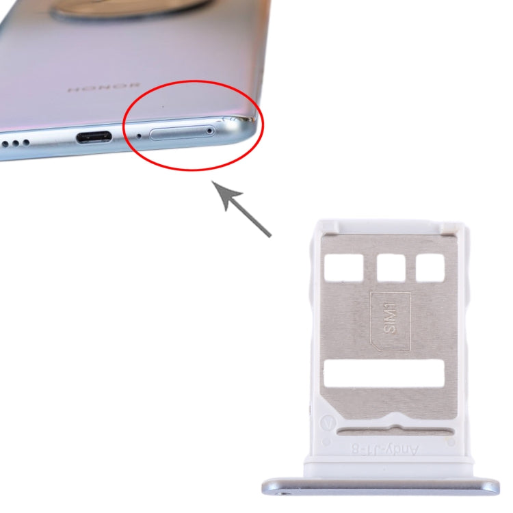 For Honor Magic4 Lite SIM Card Tray (Silver) by buy2fix
