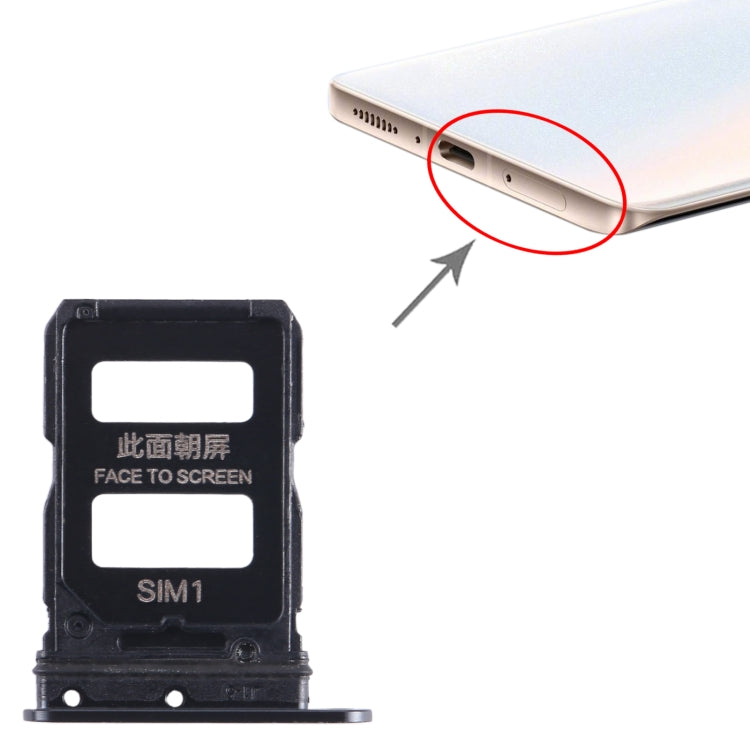For Xiaomi Civi 1S SIM Card Tray + SIM Card Tray (Black) by buy2fix