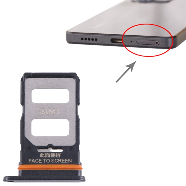 For Xiaomi Redmi Note 12 Pro 5G SIM Card Tray + SIM Card Tray (Black) by buy2fix