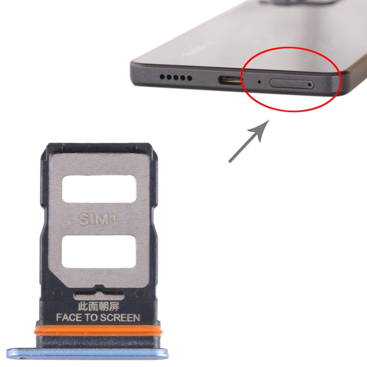 For Xiaomi Redmi Note 12 Pro 5G SIM Card Tray + SIM Card Tray (Blue) by buy2fix