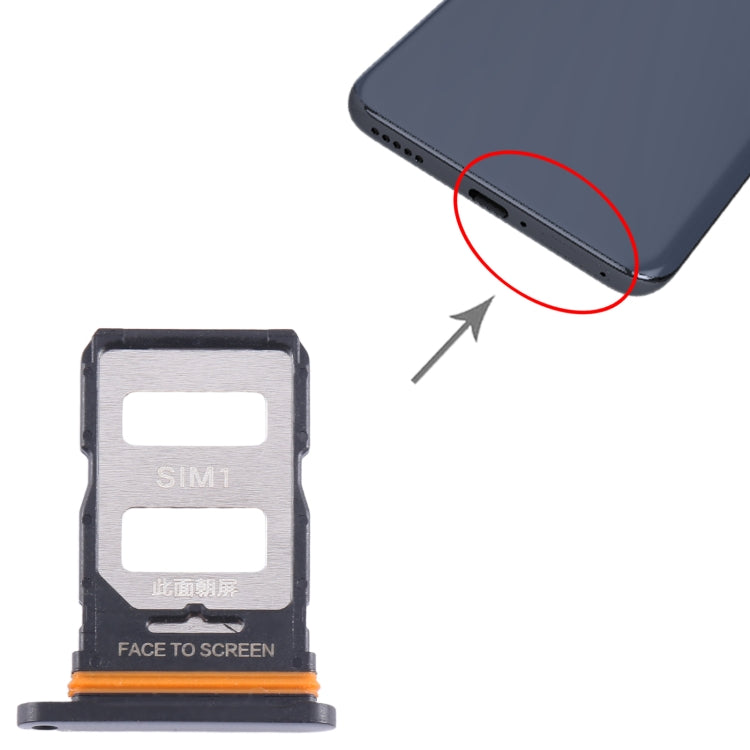 For Xiaomi 13 Lite SIM Card Tray + SIM Card Tray (Black) by buy2fix