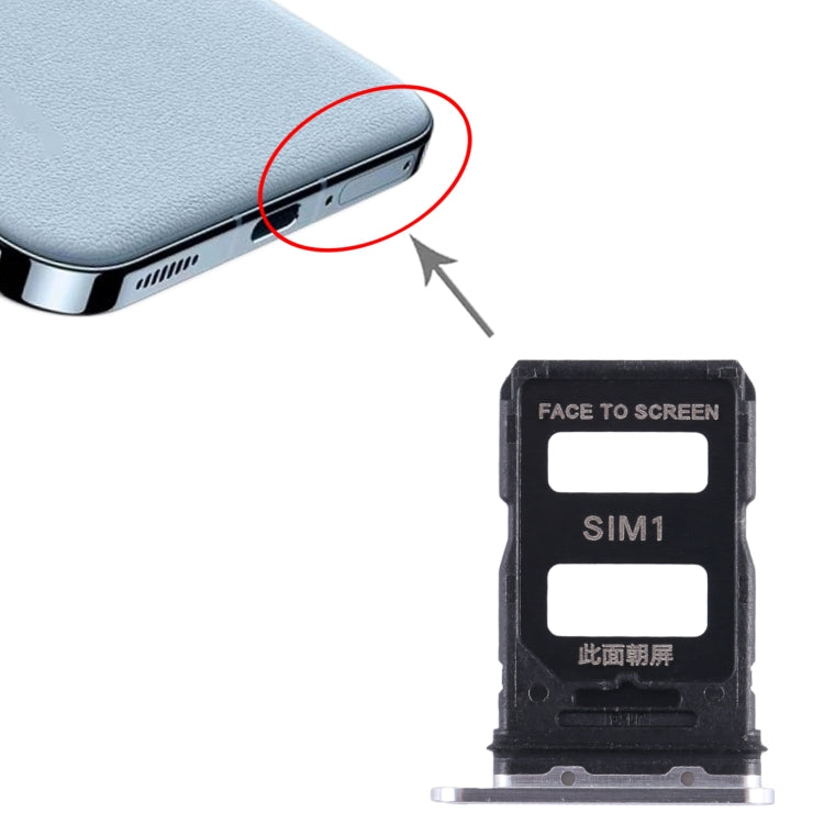 For Xiaomi 13 SIM Card Tray + SIM Card Tray (Silver) by buy2fix