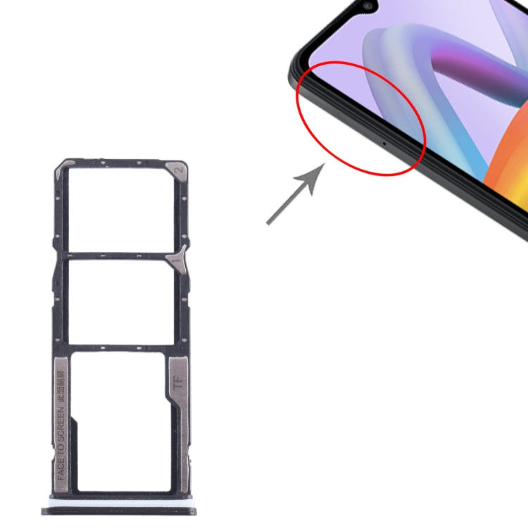 For Xiaomi Redmi A2+ SIM Card Tray + SIM Card Tray + Micro SD Card Tray (Black) by buy2fix