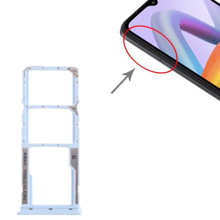 For Xiaomi Redmi A2+ SIM Card Tray + SIM Card Tray + Micro SD Card Tray (Blue) by buy2fix