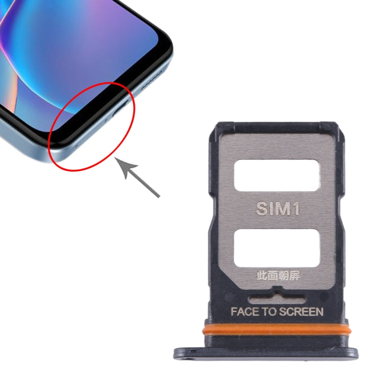 For Xiaomi Redmi Note 12T Pro SIM Card Tray + SIM Card Tray (Black) by buy2fix