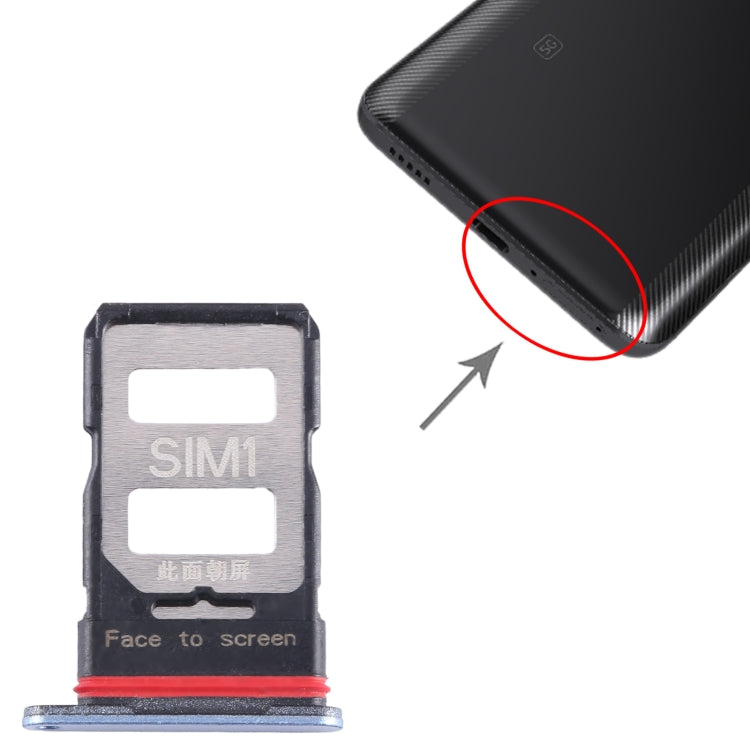 For Xiaomi Redmi K60 Pro SIM Card Tray + SIM Card Tray (Blue) by buy2fix