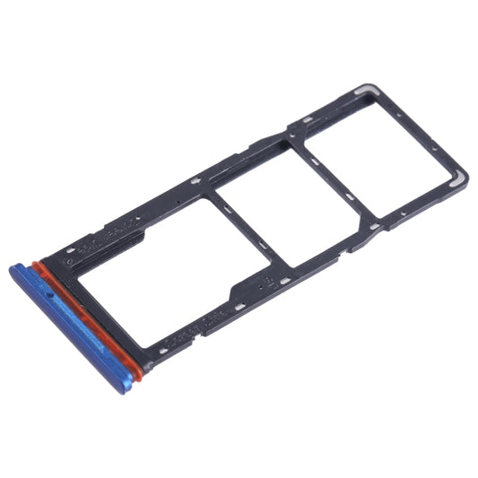 For Tecno Pop 5 Pro SIM Card Tray + SIM Card Tray + Micro SD Card Tray (Blue) by buy2fix