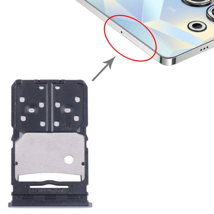 For Tecno Camon 20 Pro SIM Card Tray + Micro SD Card Tray (Blue) by buy2fix