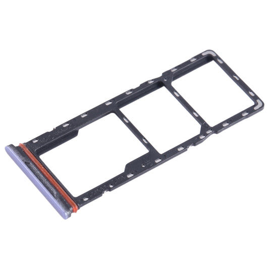 For Infinix Hot 10i X659B SIM Card Tray + SIM Card Tray + Micro SD Card Tray (Purple) by buy2fix