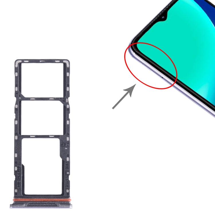 For Infinix Hot 10i X659B SIM Card Tray + SIM Card Tray + Micro SD Card Tray (Purple) by buy2fix