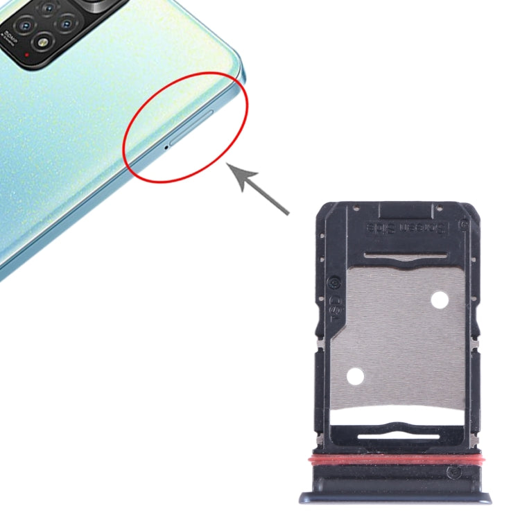 For Infinix Note 11 Pro X697 SIM Card Tray + SIM Card Tray + Micro SD Card Tray (Silver) by buy2fix