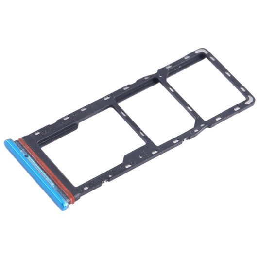 For Infinix Smart 6 X6511B SIM Card Tray + SIM Card Tray + Micro SD Card Tray (Blue) by buy2fix
