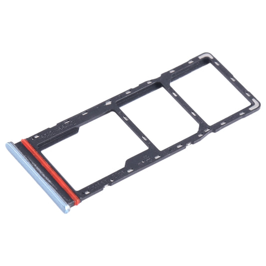 For Infinix Hot 11 Play SIM Card Tray + SIM Card Tray + Micro SD Card Tray (Blue) by buy2fix