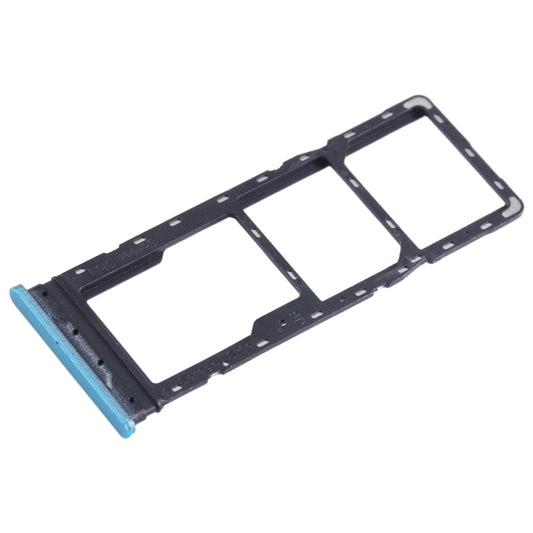 For Infinix Hot 12 Play SIM Card Tray + SIM Card Tray + Micro SD Card Tray (Blue) by buy2fix