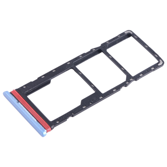 For Infinix Hot 20i X665 SIM Card Tray + SIM Card Tray + Micro SD Card Tray (Blue) by buy2fix