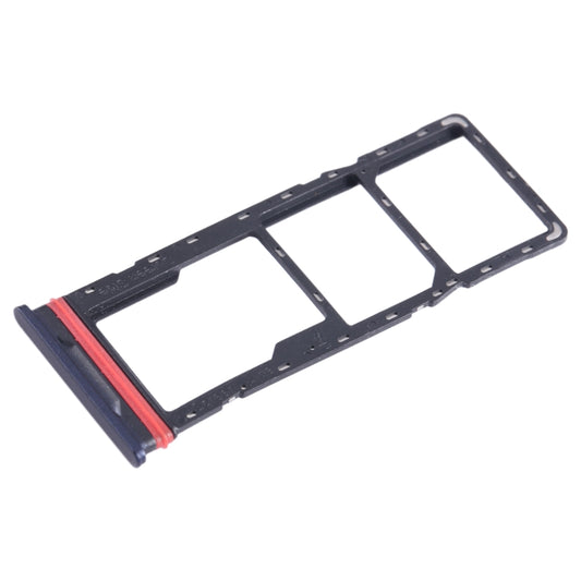 For Infinix Hot 20 X6826 SIM Card Tray + SIM Card Tray + Micro SD Card Tray (Black) by buy2fix