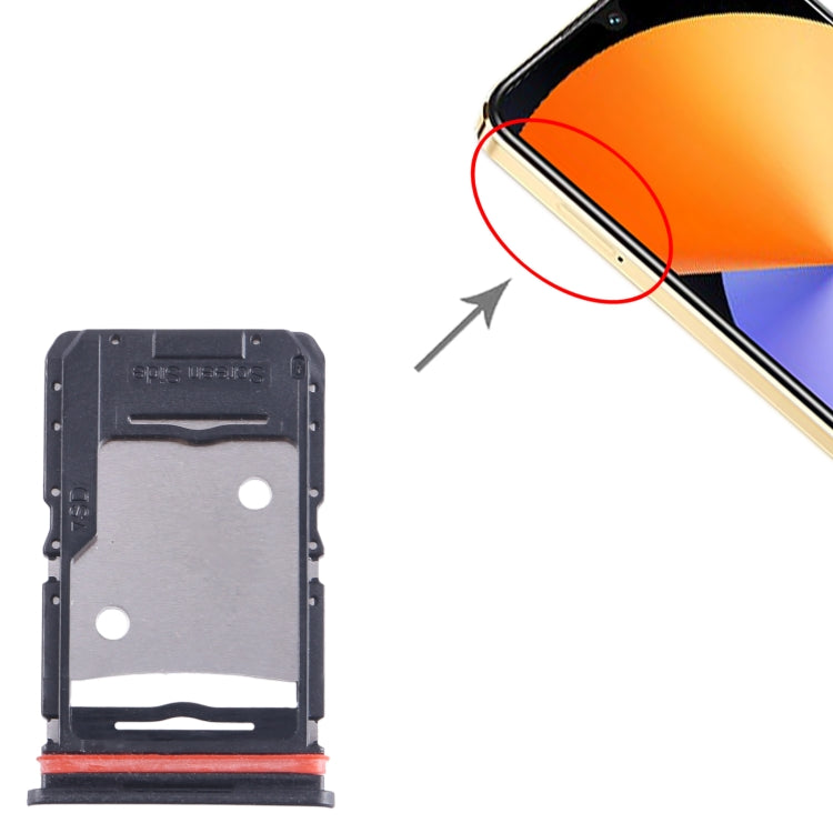 For Infinix Note 30i X6716 SIM Card Tray + SIM Card Tray + Micro SD Card Tray (Blue) by buy2fix