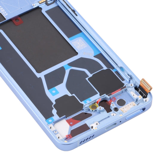 For OPPO Reno7 Pro 5G Front Housing LCD Frame Bezel Plate (Blue) by buy2fix