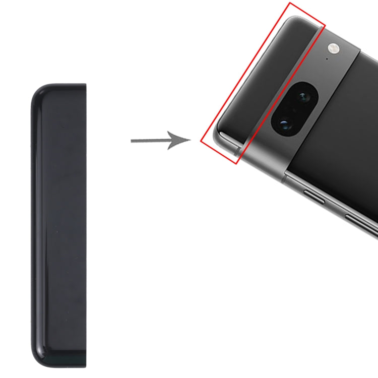 Original Front Upper Top Back Cover for Google Pixel 7 (Black) by buy2fix