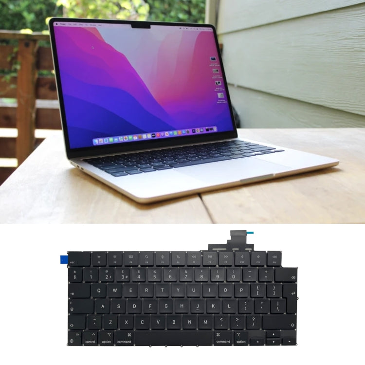 UK Version Keyboard for MacBook Air M2 13 2022 A2681 by buy2fix