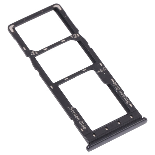 For Infinix Hot 9 Pro SIM Card Tray + SIM Card Tray + Micro SD Card Tray (Black) by buy2fix