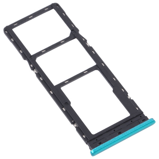 For Infinix Hot 9 Pro SIM Card Tray + SIM Card Tray + Micro SD Card Tray (Green) by buy2fix