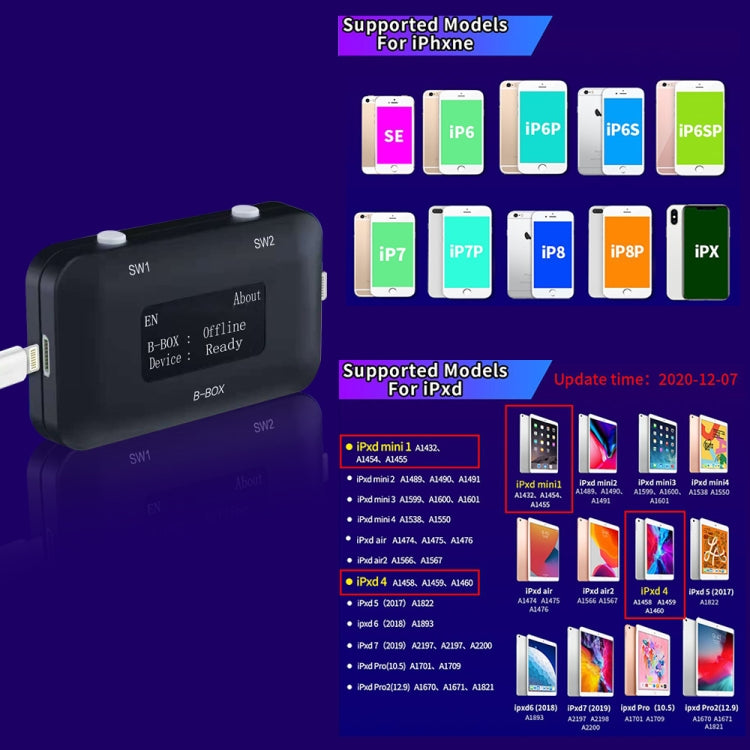 B-BOX Hard Disk Reading Writing Change SN Programming with 1.3 inch Screen for iPhone 7-11 by buy2fix
