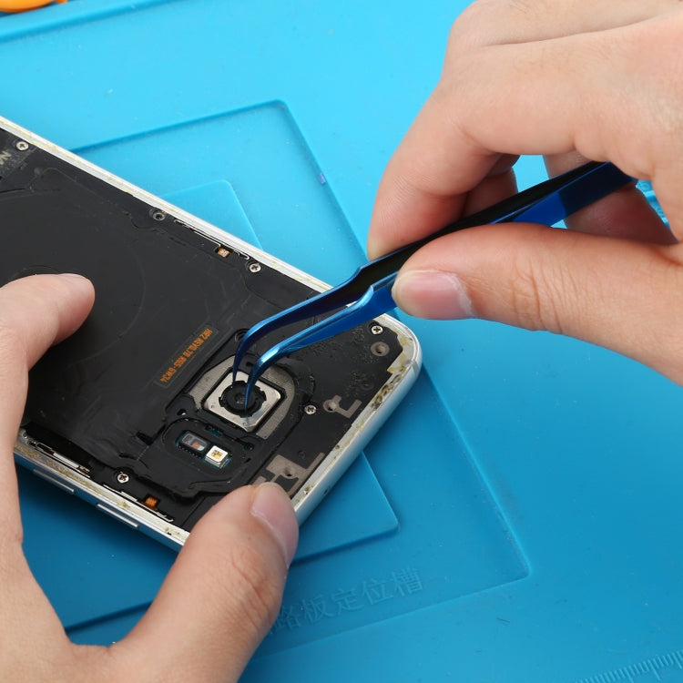 Vetus MCS-15 Bright Blue Curved Tweezers by VETUS