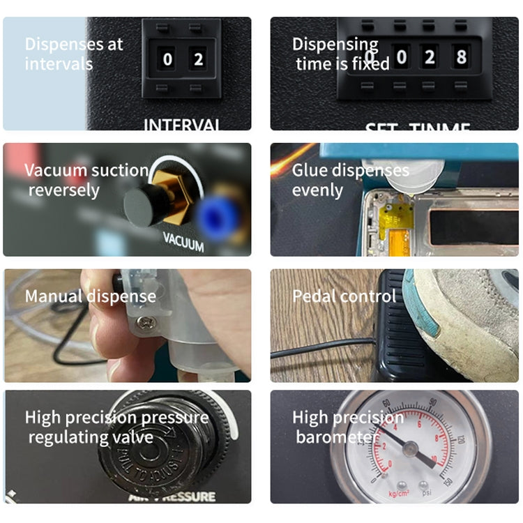 TBK-983A Built-in Pump Glue Dispenser Fully Automatic Glue Filling Machine, EU Plug by buy2fix