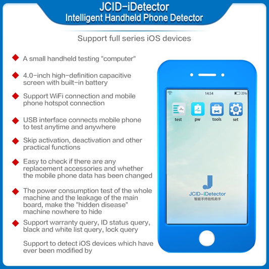 JCID Intelligent Handheld iDetector For Full Series iOS Devices by JCID